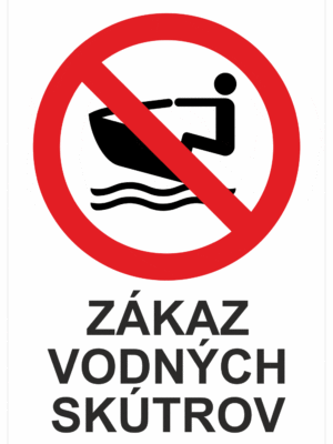 Značenie budov a priestorov - Vodné plochy: Zákaz vodných skútrov