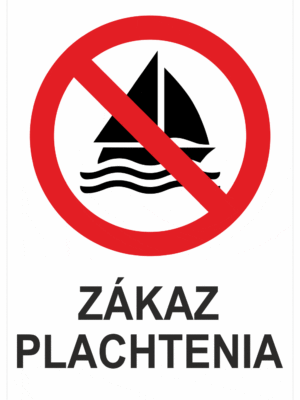 Značenie budov a priestorov - Vodné plochy: Zákaz plachtenia