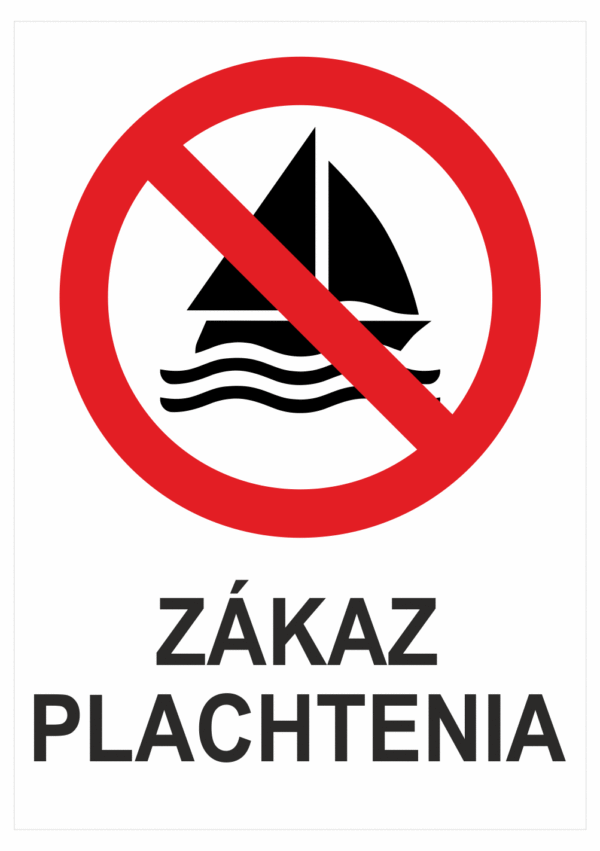 Značenie budov a priestorov - Vodné plochy: Zákaz plachtenia