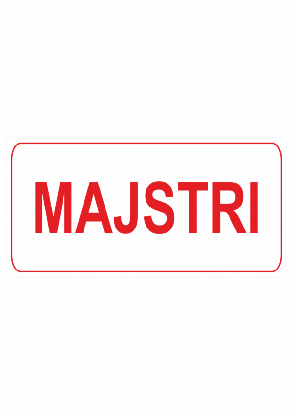 Značenie budov a pristor - Označenie miestností textom: Majstri