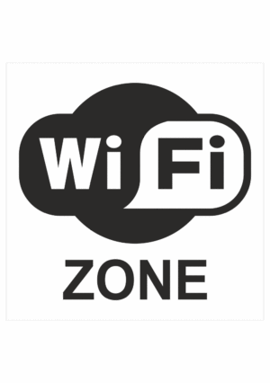 Značenie budov a priestorov - Označenie wifi pripojenie: WiFi zone