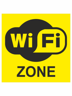 Značenie budov a priestorov - Označenie wifi pripojenie: WiFi zone (žltá)