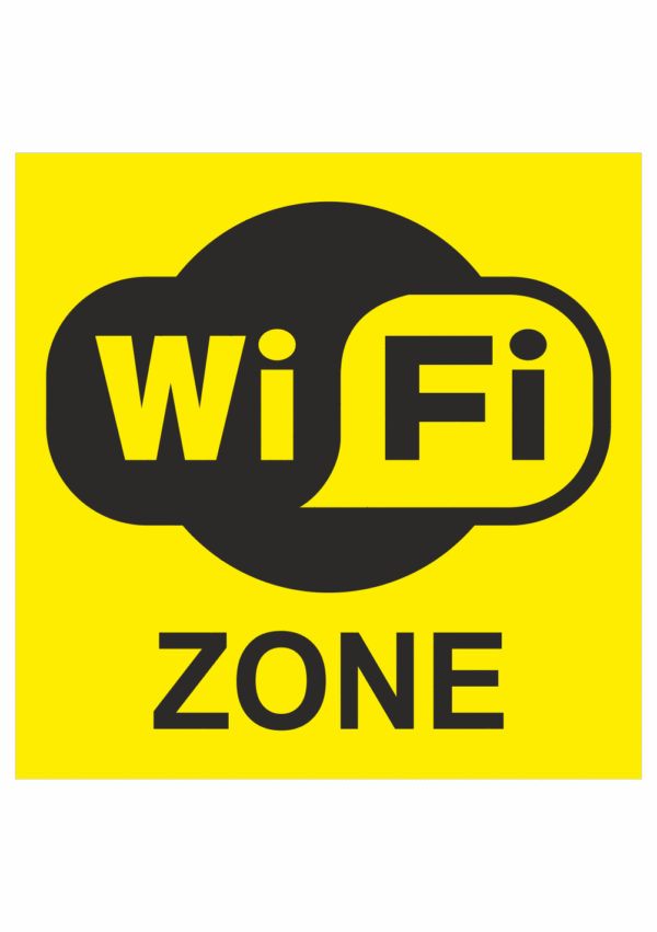 Značenie budov a priestorov - Označenie wifi pripojenie: WiFi zone (žltá)