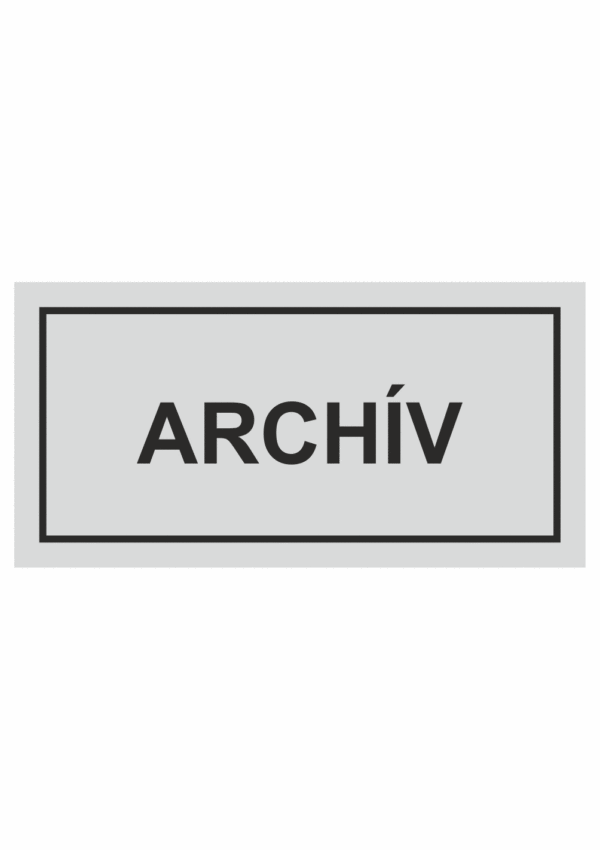 Značenie budov a pristor - Označenie miestností textom: Archív