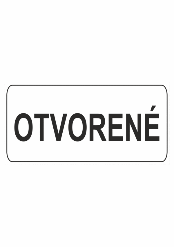 Značenie budov a pristor - Označenie miestností textom: Otvorené