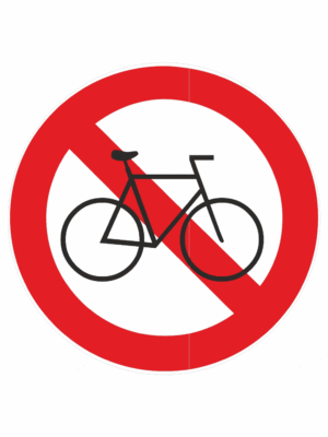 Značenie budov a pristor - Piktogramy na samolepiacej fólii: Bicykel (Kruh)