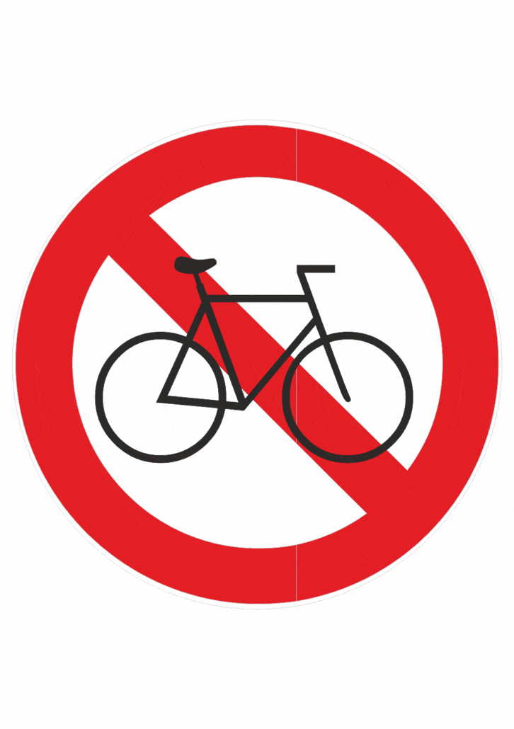 27d030a | KRIŽAN - safetyshop Značenie budov a pristor - Piktogramy na samolepiacej fólii: Bicykel (Kruh)