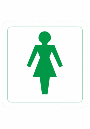 Značenie budov a pristor - Piktogramy na samolepiacej fólii: WC ženy