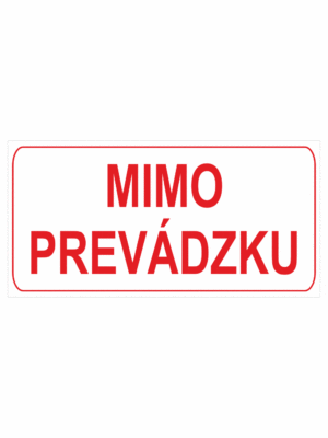 Značenie budov a pristor - Označenie miestností textom: Mimo prevádzku