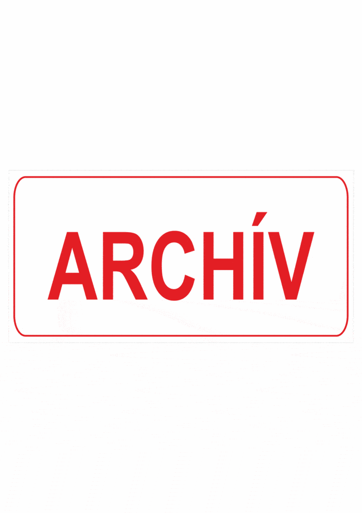 27d058 | KRIŽAN - safetyshop Značenie budov a pristor - Označenie miestností textom: Archív