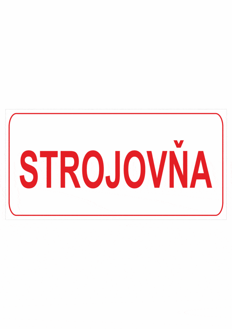 Značenie budov a pristor - Označenie miestností textom: Strojovňa