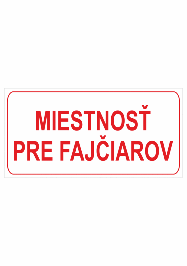 Značenie budov a pristor - Označenie miestností textom: Miestnosť pre fajčiarov