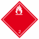Označenie obalov nebezpečných látok - Symboly ADR: Nebezpečenstvo požiaru / Horľavé plyny č.2 (Bílé)
