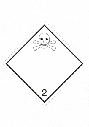 Označenie obalov nebezpečných látok - Symboly ADR: Jedovaté plyny č.2