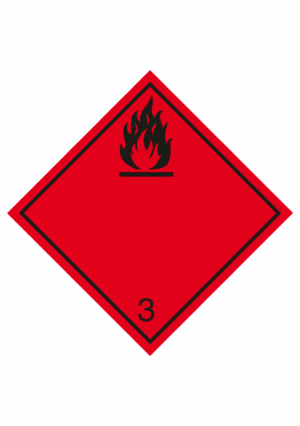 Označenie obalov nebezpečných látok - Symboly ADR: Nebezpečenstvo požiaru / Horľavé kapaliny č.3
