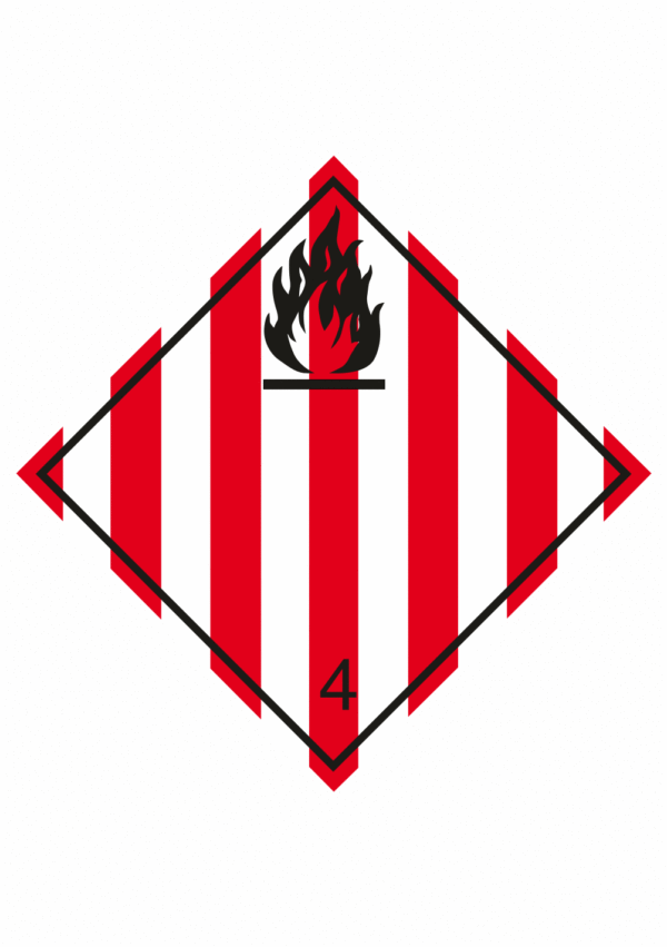 Označenie obalov nebezpečných látok - Symboly ADR: Nebezpečenstvo požiaru / Horľavé tuhé látky