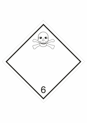 Označenie obalov nebezpečných látok - Symboly ADR: Toxické látky č.6
