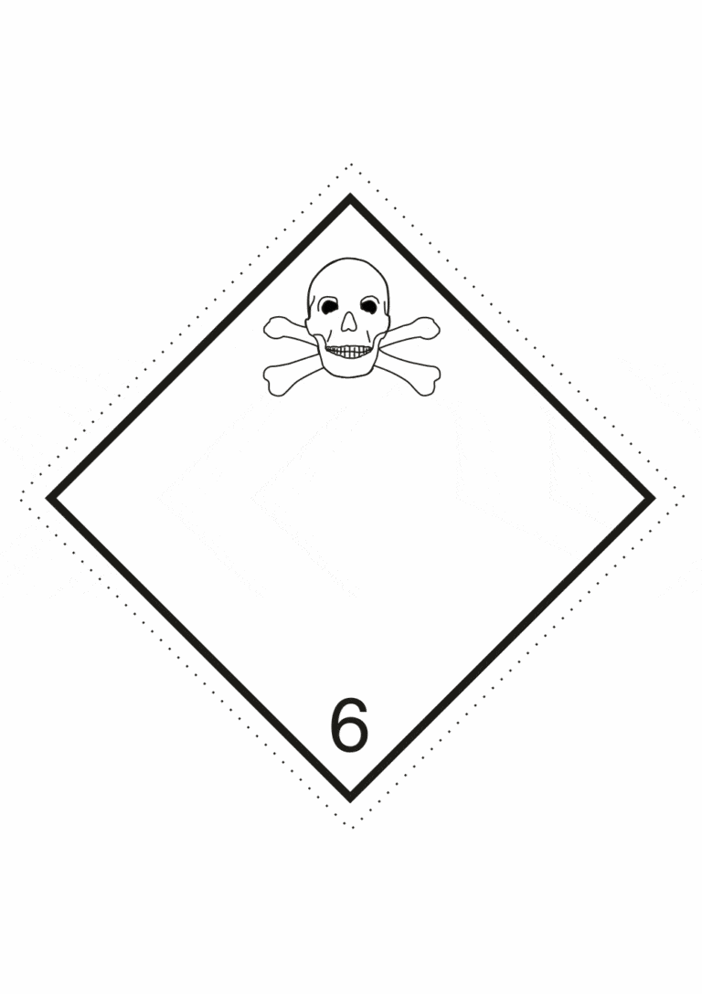 Označenie obalov nebezpečných látok - Symboly ADR: Toxické látky č.6