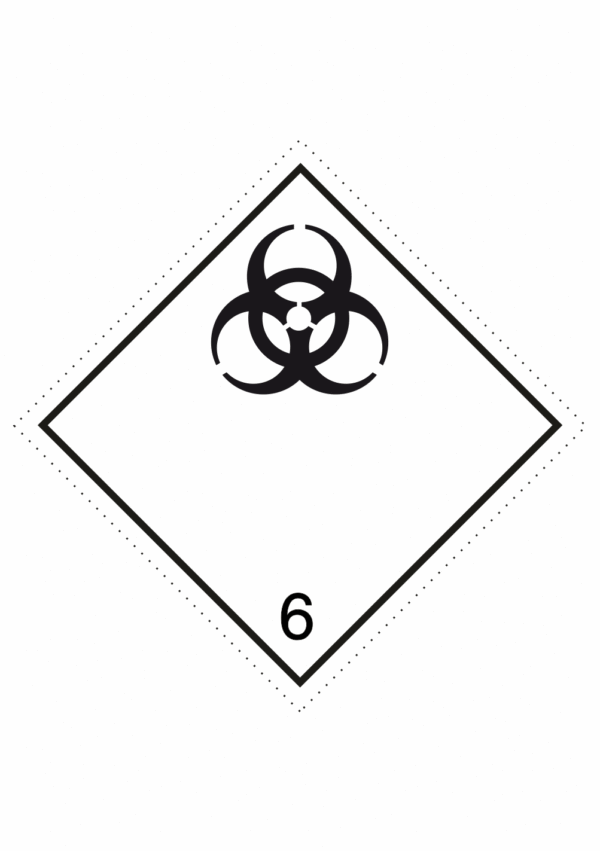Označenie obalov nebezpečných látok - Symboly ADR: Infekčná látka / Biologické riziko č.6