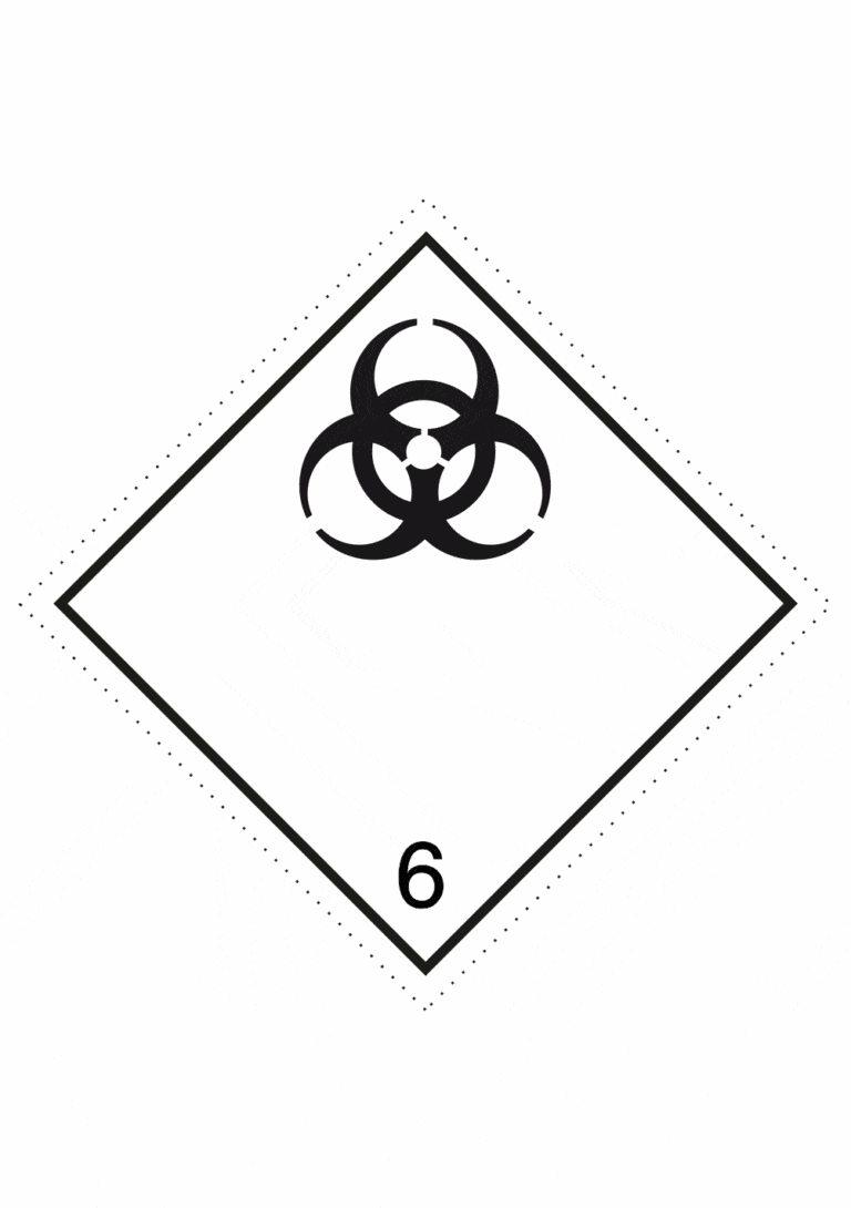 Označenie obalov nebezpečných látok - Symboly ADR: Infekčná látka / Biologické riziko č.6