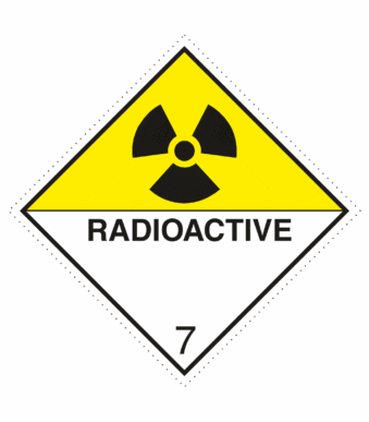 Označenie obalov nebezpečných látok - Symboly ADR: Radioactive / Radioaktívne látky č.7