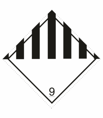 Označenie obalov nebezpečných látok - Symboly ADR: Iné nebezpečné látky a predmety č.9
