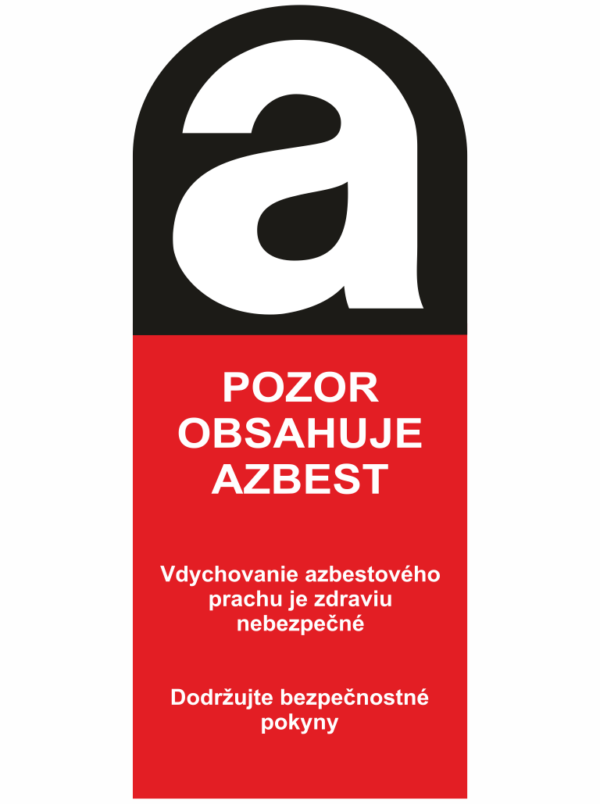 Pozor obsahuje azbest