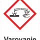 Označenie obalov nebezpečných látok - Výstražné symboly GHS/CLP s textom Varovanie: Korozívne
