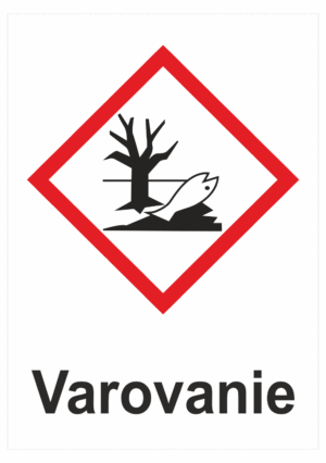 Označenie obalov nebezpečných látok - Výstražné symboly GHS/CLP s textom Varovanie: Nebezpečné pre životné prostredie