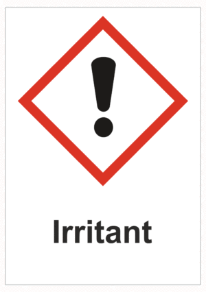 Označenie obalov nebezpečných látok - GHS symboly s textom: Irritant
