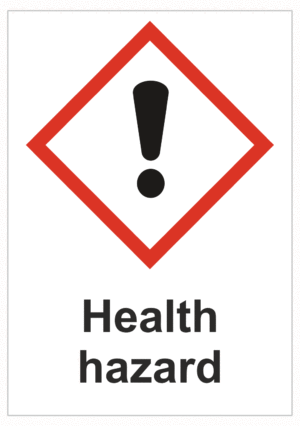 Označenie obalov nebezpečných látok - GHS symboly s textom: Health hazard
