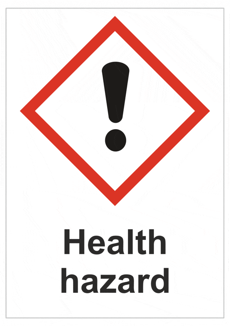 Označenie obalov nebezpečných látok - GHS symboly s textom: Health hazard