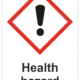 Označenie obalov nebezpečných látok - GHS symboly s textom: Health hazard