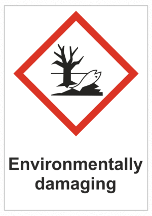 Označenie obalov nebezpečných látok - GHS symboly s textom: Environmentally damaging