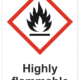 Označenie obalov nebezpečných látok - GHS symboly s textom: Higly flammable