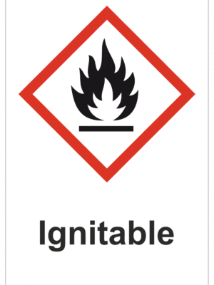 Označenie obalov nebezpečných látok - GHS symboly s textom: Ignitable