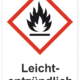Označenie obalov nebezpečných látok - GHS symboly s textom: Leicht-entzündlich