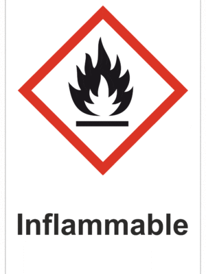 Označenie obalov nebezpečných látok - GHS symboly s textom: Inflammable