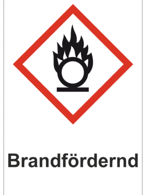 Označenie obalov nebezpečných látok - GHS symboly s textom: Brandfördernd