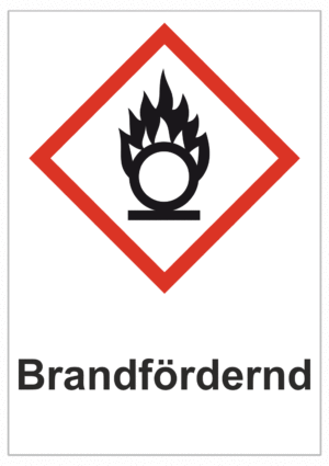 Označenie obalov nebezpečných látok - GHS symboly s textom: Brandfördernd