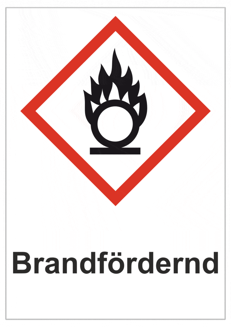 Označenie obalov nebezpečných látok - GHS symboly s textom: Brandfördernd