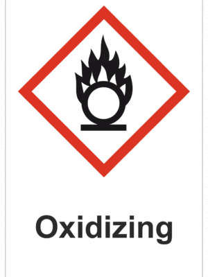 Označenie obalov nebezpečných látok - GHS symboly s textom: Oxidizing