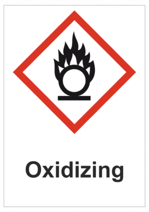 Označenie obalov nebezpečných látok - GHS symboly s textom: Oxidizing
