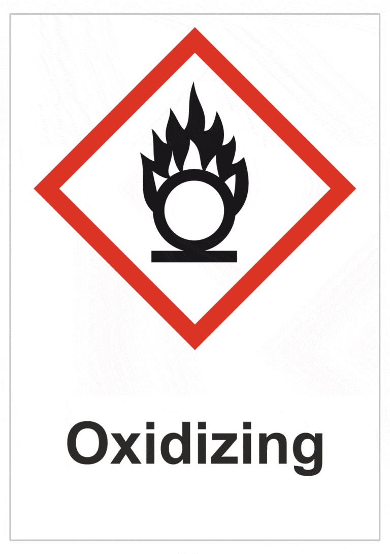 Označenie obalov nebezpečných látok - GHS symboly s textom: Oxidizing