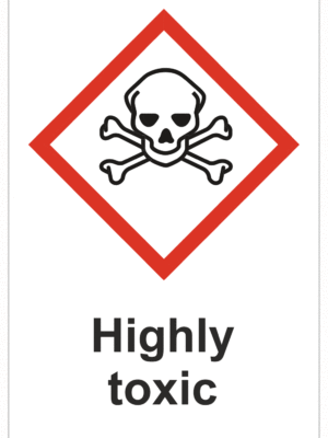 Označenie obalov nebezpečných látok - GHS symboly s textom: Highly toxic