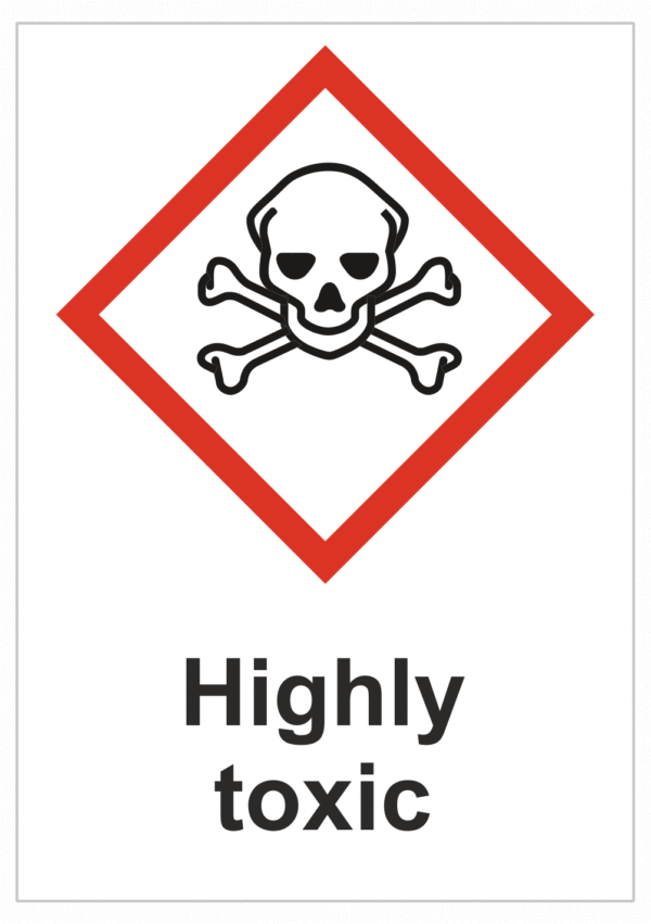Označenie obalov nebezpečných látok - GHS symboly s textom: Highly toxic