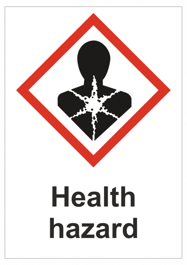 Označenie obalov nebezpečných látok - GHS symboly s textom: Health hazard