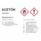 Označenie obalov nebezpečných látok - GHS štítok s názvem: Acetón / Nebezpečenstvo + text