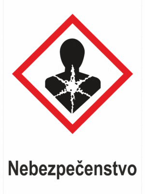 Označenie obalov nebezpečných látok - Výstražné symboly GHS/CLP s textom Nebezpečenstvo: Nebezpečné pre zdravie