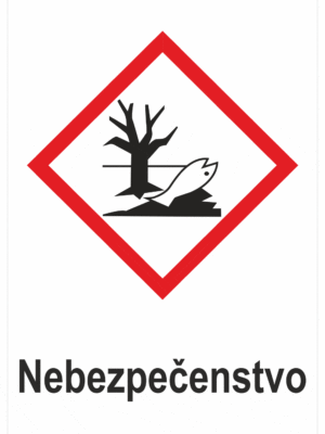 Označenie obalov nebezpečných látok - Výstražné symboly GHS/CLP s textom Nebezpečenstvo: Nebezpečné pre životné prostredie